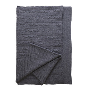 Луксозно плетено одеяло от вълна Tirol gray